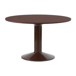 Mesa pedestal Midst, Dark red linoleum-dark red, Ø120 cm