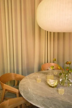 Mesa pedestal Midst, Grey marble-grey, Ø140 cm