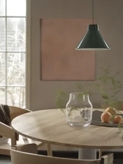 Mesa pedestal Midst, Oiled oak-grey, Ø120 cm