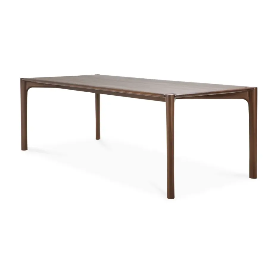 Mesa PI, Lackad teak brown, 240x100 cm