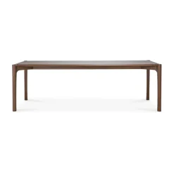 Mesa PI, Lackad teak brown, 240x100 cm