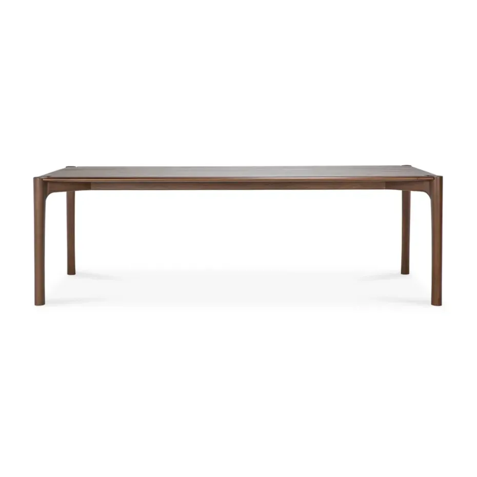 Mesa PI, Lackad teak brown, 240x100 cm