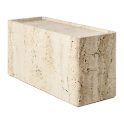 Mesa Pietra 30x80x40 cm, Neutral white travertine