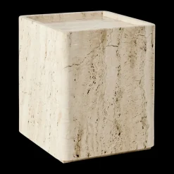 Mesa Pietra 33x33x40 cm, Neutral white travertine