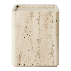 Mesa Pietra 33x33x40 cm, Neutral white travertine