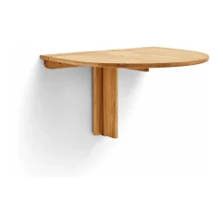 Mesa plegable de pared Trefoil, Roble