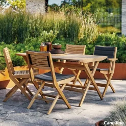 Mesa plegable Flip 140x80x72,5 cm, Teak