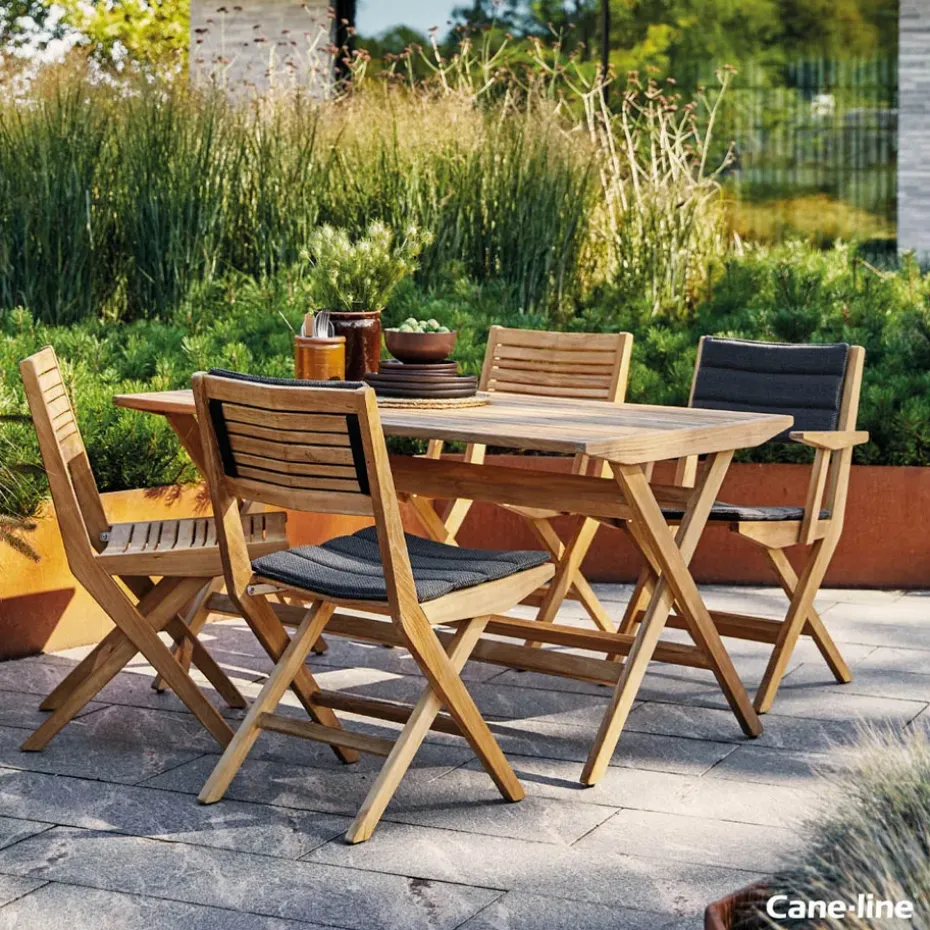 Mesa plegable Flip 140x80x72,5 cm, Teak