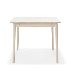 Mesa Prima Vista, Abedul claro lacado mate, 120cm, 1 tablero de extensión