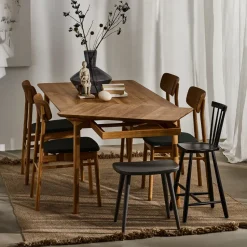 Mesa Prima Vista, Roble aceite natural-120cm-1 tablero de extensión