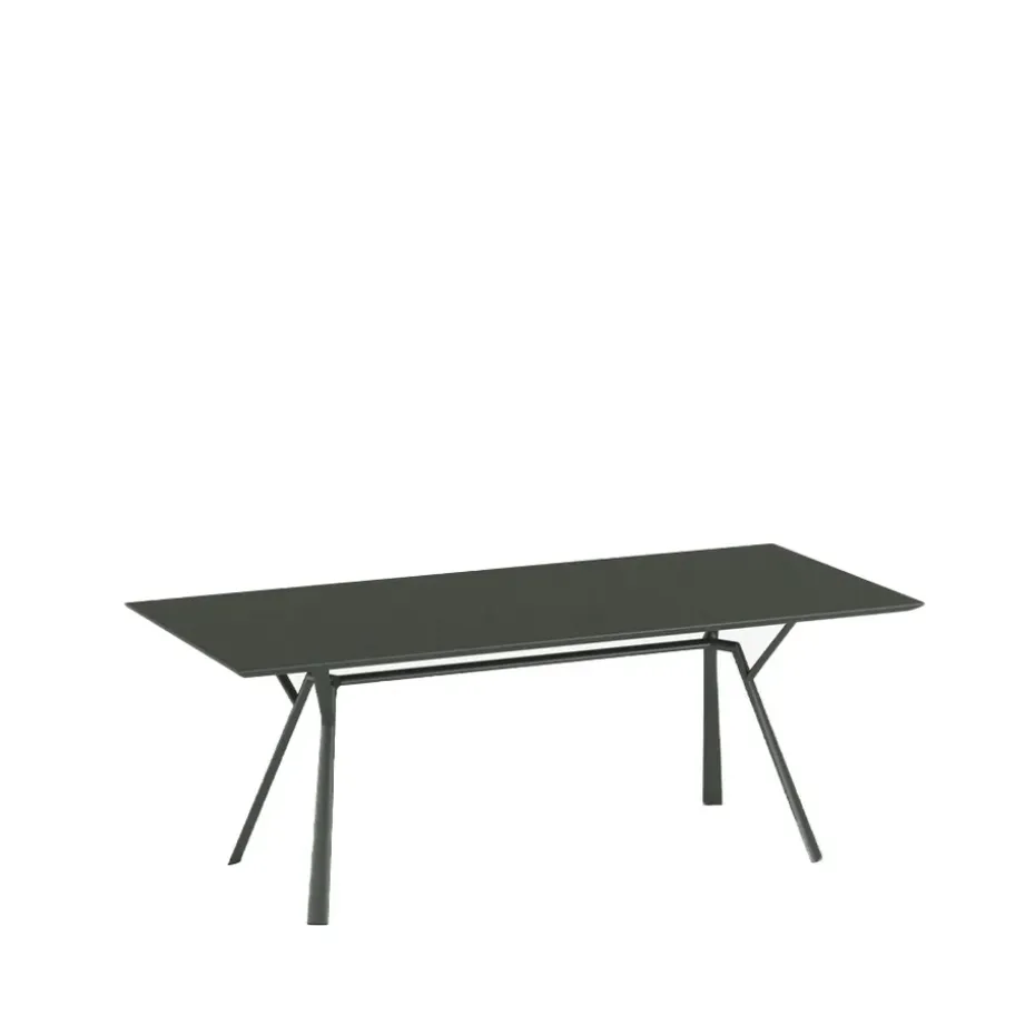 Mesa Radice Quadra, Metalic grey, 90x200 cm