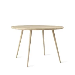 Mesa redonda Accent, Roble pigmento blanco lacado mate, ø110 cm