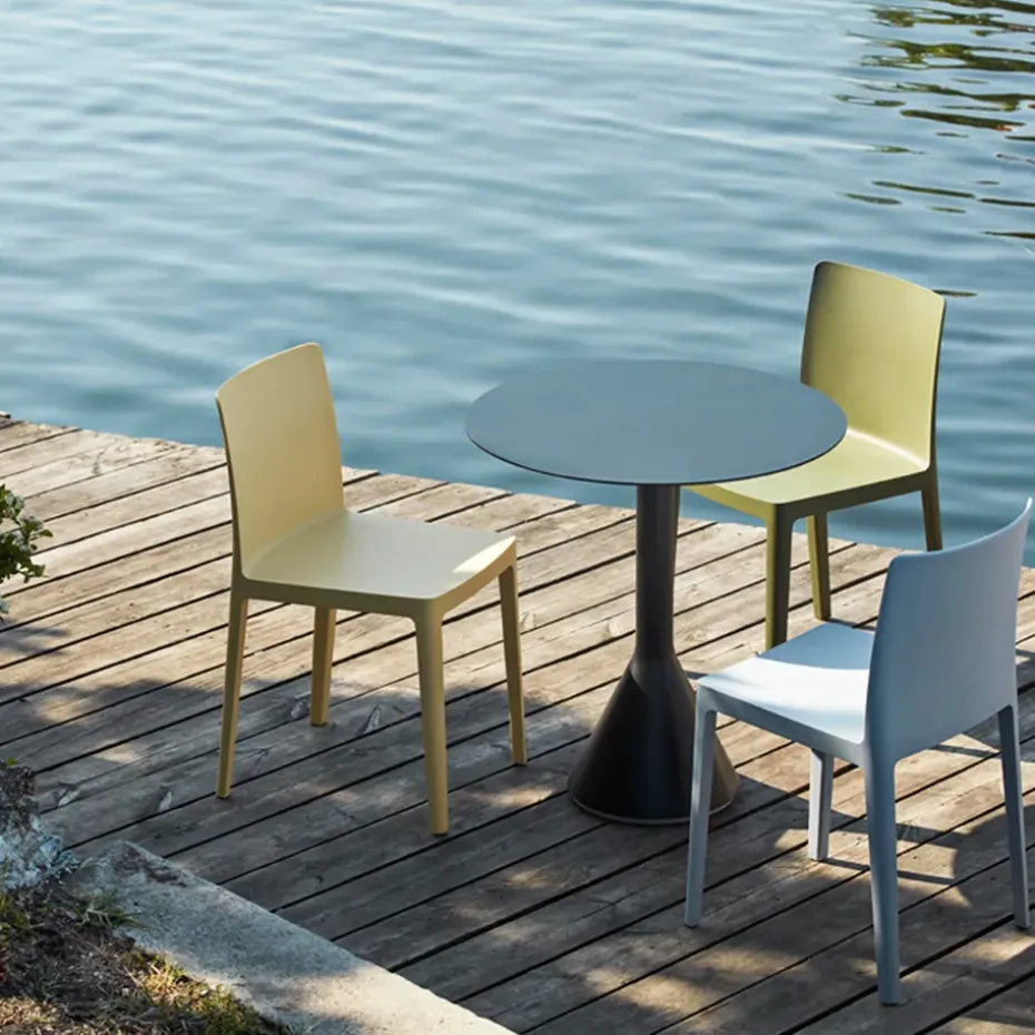 Mesa redonda de café Palissade Cone, Anthracite, ø70