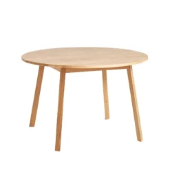 Mesa redonda Triangle Leg, roble lacado al agua