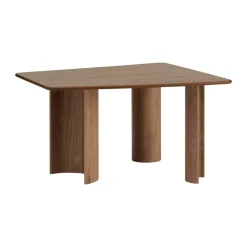 Mesa Re-norm, Chapado de nogal lacado, 130x120 cm