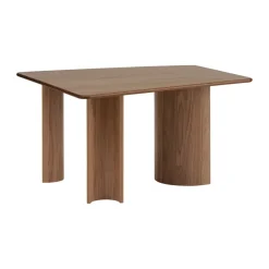 Mesa Re-norm, Chapado de nogal lacado, 130x120 cm