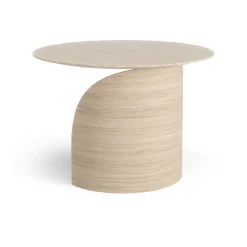 Mesa Savoa H45 cm, roble pigmentado blanco