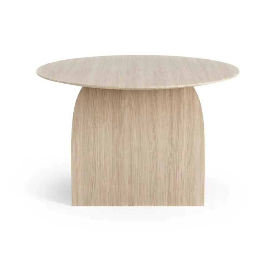 Mesa Savoa H45 cm, roble pigmentado blanco