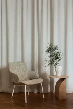 Mesa Savoa H50 cm, roble pigmentado blanco