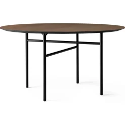 Mesa Snaregade redonda, negro-roble teñido, Ø138 cm
