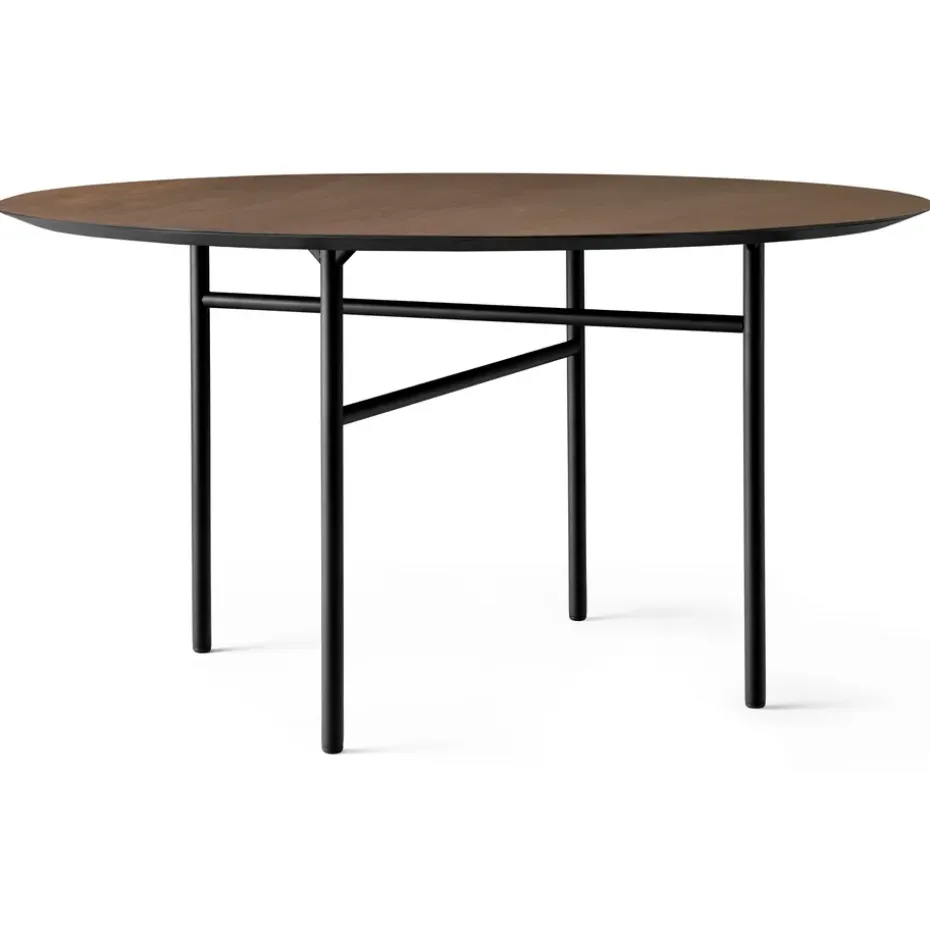 Mesa Snaregade redonda, negro-roble teñido, Ø138 cm