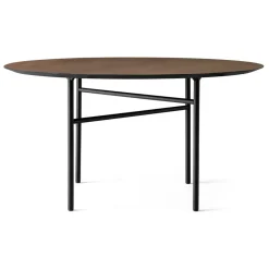 Mesa Snaregade redonda, negro-roble teñido, Ø138 cm