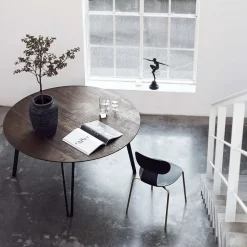 Mesa Space Ø 150 cm, Roble ahumado