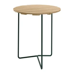 Mesa Table 6B, Pino aceitado con estructura de acero verde