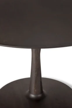 Mesa Torsion, Roble lacado en marrón, Ø90 cm