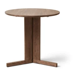 Mesa Trefoil Ø75 cm, Roble ahumado