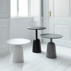 Mesa Turn ajustable Ø55 cm, gris cálido