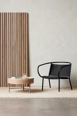 Mesa Turning, roble natural-cromo