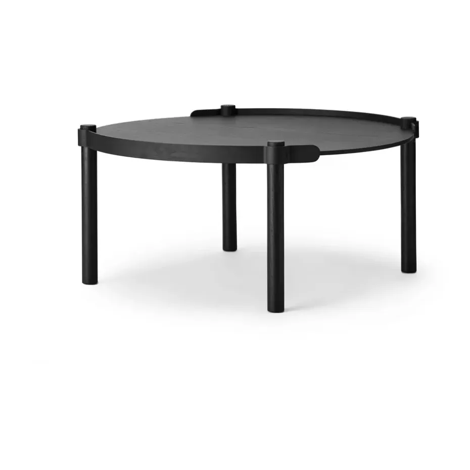 Mesa Woody Ø80 cm, Black stained oak