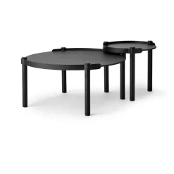 Mesa Woody Ø80 cm, Black stained oak