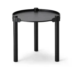 Mesa Woody Ø45 cm, Black stained oak