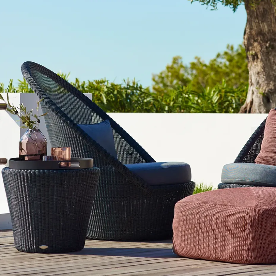 Mesa/reposapiés Kingston Ø46 cm, Mocca