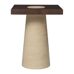 Mesas auxiliar Grova, Travertine, 40x40x50 cm