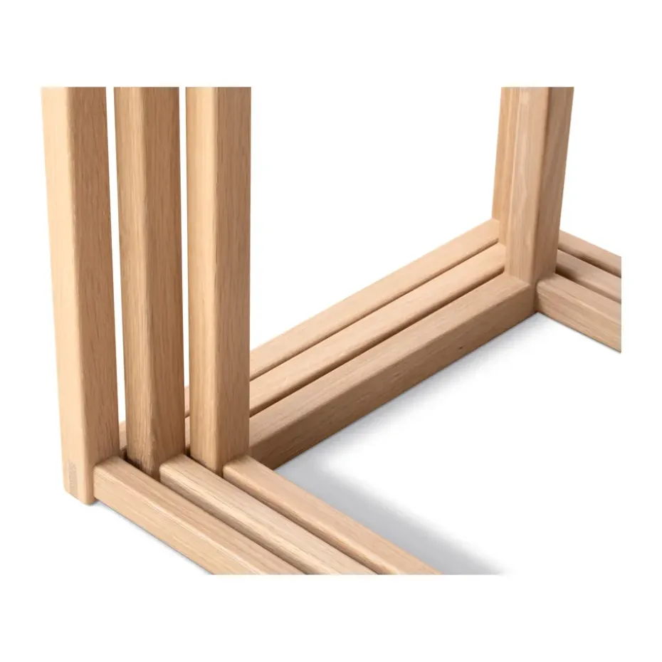 Mesas nido BM375, 3 piezas, Roble claro aceitado