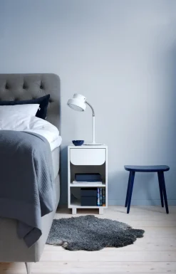 Mesilla de cama Vidja, blanco