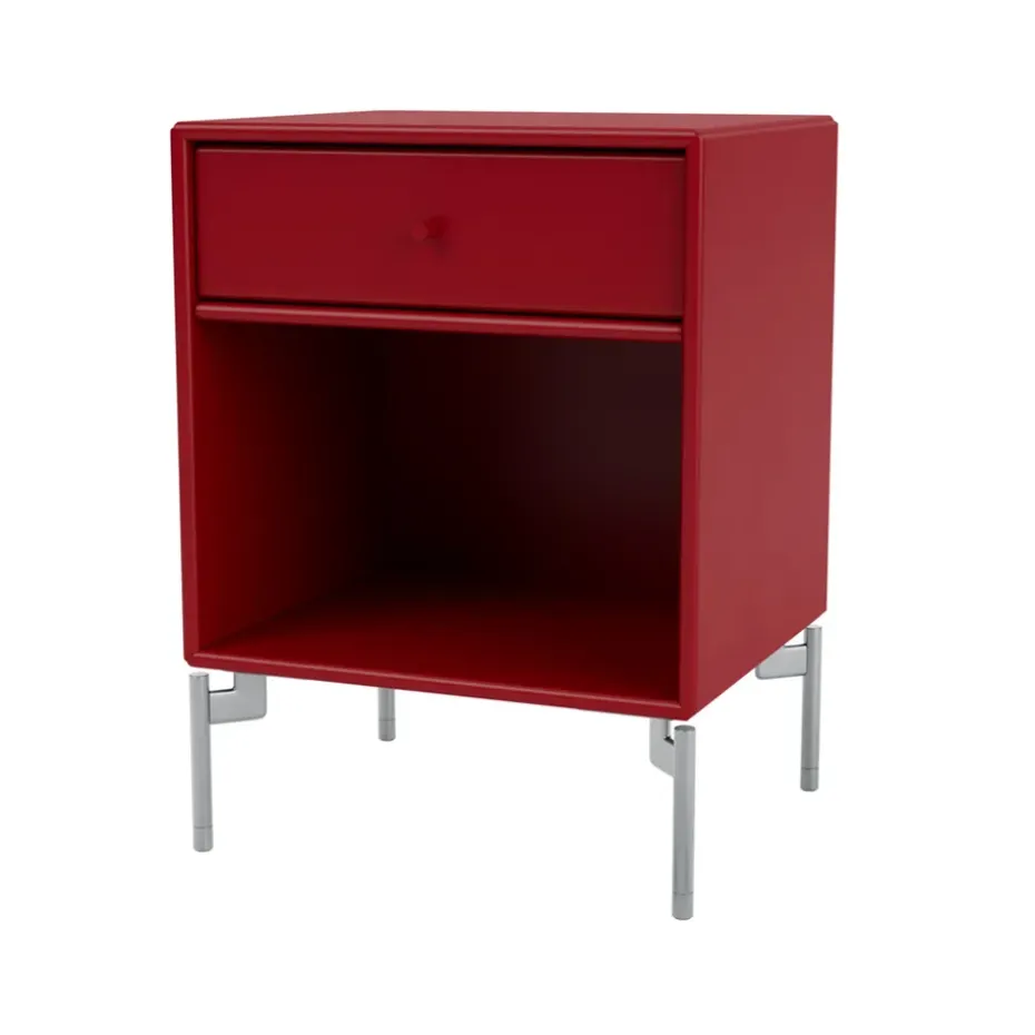 Mesilla de noche Dream, Beetroot 165, patas de cromo