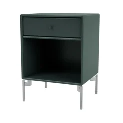 Mesilla de noche Dream, Black jade 163, patas de cromo
