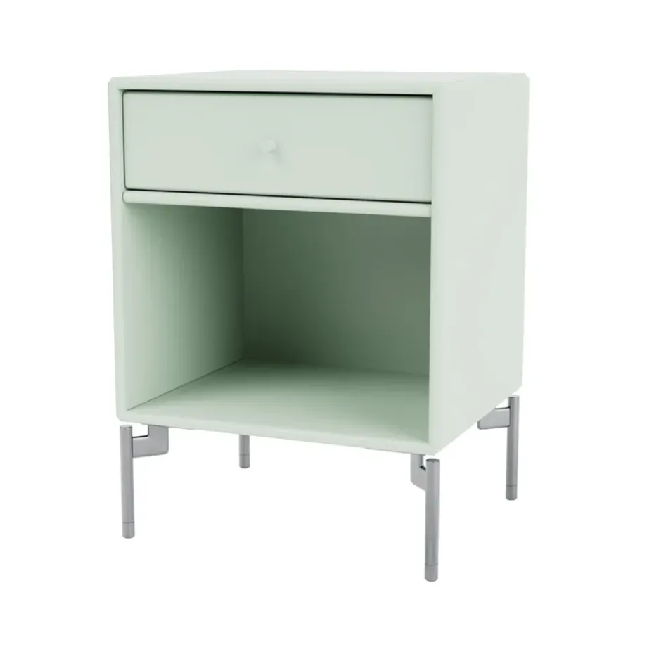 Mesilla de noche Dream, Mist 161, patas de cromo