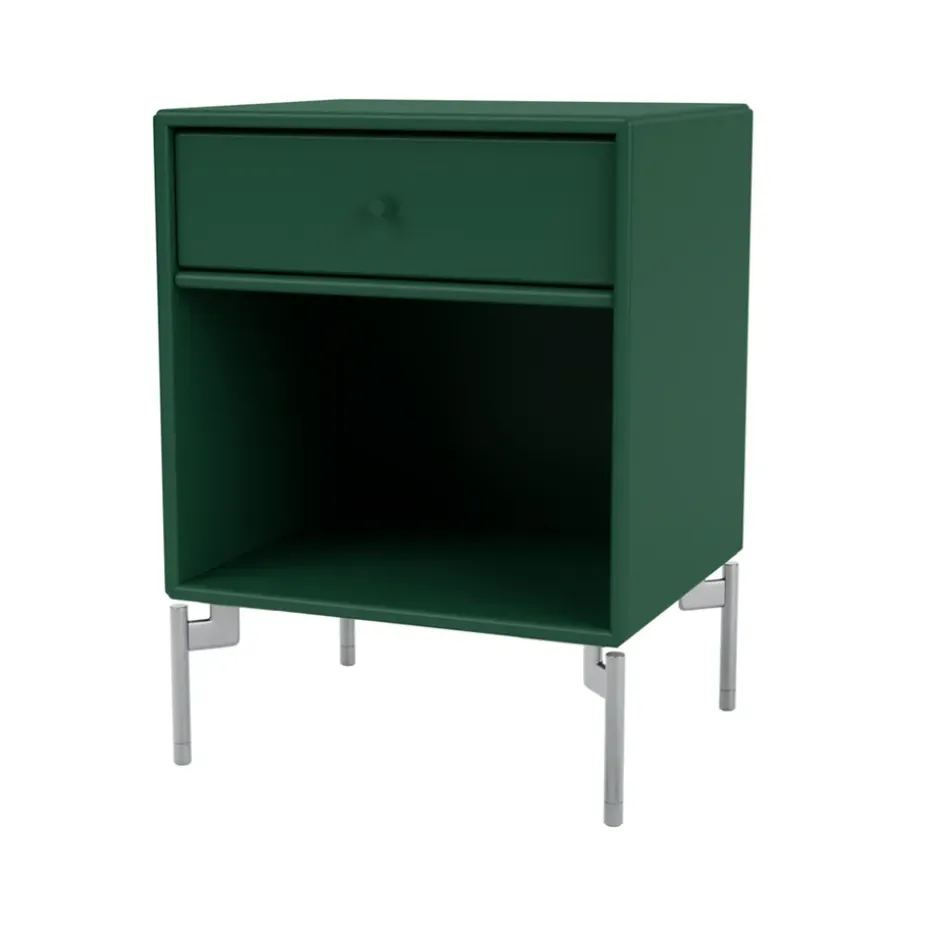 Mesilla de noche Dream, Pine 136, patas de cromo