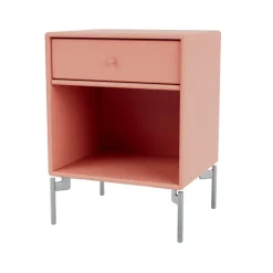 Mesilla de noche Dream, Rhubarb 151, patas de cromo