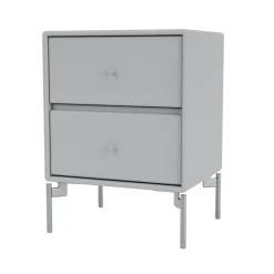 Mesilla de noche Drift, Fjord 02, patas de cromo