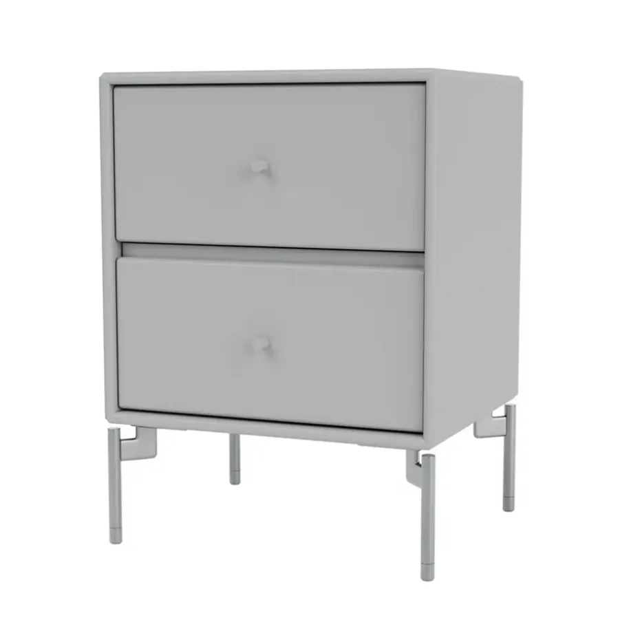 Mesilla de noche Drift, Fjord 02, patas de cromo