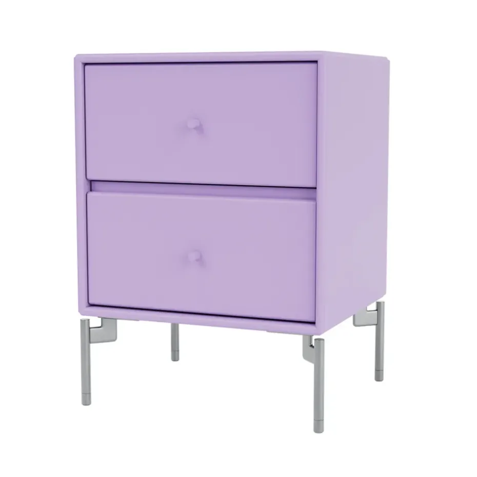 Mesilla de noche Drift, Iris 164, patas de cromo