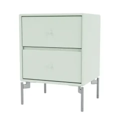 Mesilla de noche Drift, Mist 161, patas de cromo