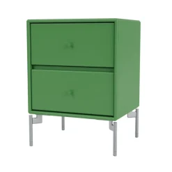 Mesilla de noche Drift, Parsley 152, patas de cromo