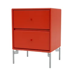 Mesilla de noche Drift, Rosehip 145, patas de cromo